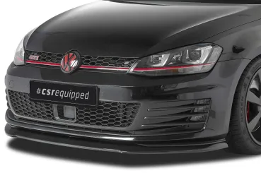 CSR Frontspoiler | Cup-Spoilerlippe mit ABE für VW Golf 7 GTI / GTD CSL338-G Glossy schwarz Hochglanz (keine Lackierung erforderlich)