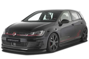 CSR Frontspoiler | Cup-Spoilerlippe mit ABE für VW Golf 7 GTI / GTD CSL338-G Glossy schwarz Hochglanz (keine Lackierung erforderlich)