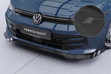 CSR Frontspoiler | Cup-Spoilerlippe mit ABE für VW Golf 8 CSL940-S Strukturiert schwarz matt (keine Lackierung erforderlich)