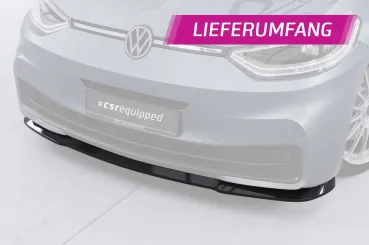 CSR Frontspoiler | Cup-Spoilerlippe mit ABE für VW ID3 CSL528-S schwarz matt strukturiert (keine Lackierung erforderlich)