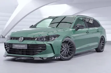 CSR Frontspoiler | Cup-Spoilerlippe mit ABE für VW Passat B9 Variant CSL921-C Carbon Look Hochglanz (keine Lackierung erforderlich)