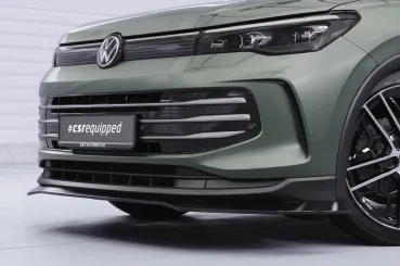 CSR Frontspoiler | Cup-Spoilerlippe mit ABE für VW Tiguan 3 CSL977-C Carbon Look Hochglanz (keine Lackierung erforderlich)