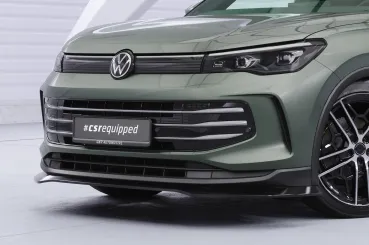 CSR Frontspoiler | Cup-Spoilerlippe mit ABE für VW Tiguan 3 CSL977-C Carbon Look Hochglanz (keine Lackierung erforderlich)