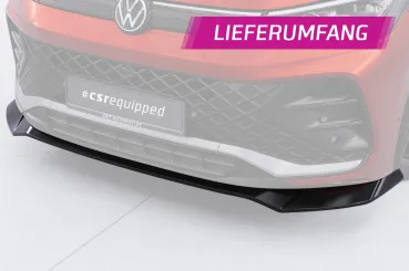 CSR Frontspoiler | Cup-Spoilerlippe mit ABE für VW Tiguan 3 R-Line CSL954-C Carbon Look Hochglanz (keine Lackierung erforderlich)
