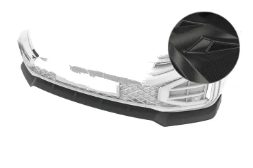 CSR Frontspoiler | Cup-Spoilerlippe mit ABE für VW Touareg 3 (Typ CR) CSL974-C Carbon Look Hochglanz (keine Lackierung erforderlich)