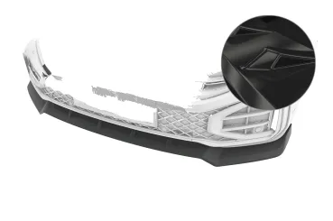 CSR Frontspoiler | Cup-Spoilerlippe mit ABE für VW Touareg 3 (Typ CR) CSL974-G Glossy schwarz Hochglanz (keine Lackierung erforderlich)