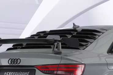 CSR Heckscheibenblende mit ABE für Audi A3 / S3 / RS3 (8V) Limousine HSB139-S schwarz matt strukturiert (keine Lackierung erforderlich)