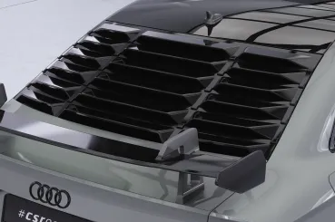 CSR Heckscheibenblende mit ABE für Audi A3 / S3 / RS3 (8V) Limousine HSB139-S schwarz matt strukturiert (keine Lackierung erforderlich)