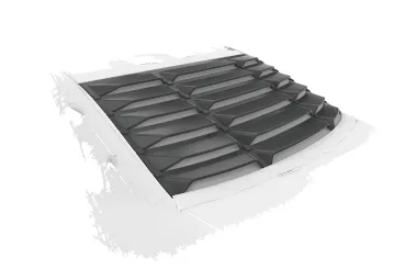 CSR Heckscheibenblende mit ABE für Audi A3 / S3 / RS3 (8V) Limousine HSB139-S schwarz matt strukturiert (keine Lackierung erforderlich)