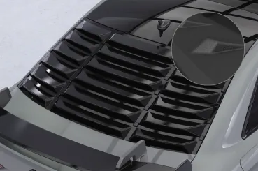 CSR Heckscheibenblende mit ABE für Audi A3 / S3 / RS3 (8V) Limousine HSB139-S schwarz matt strukturiert (keine Lackierung erforderlich)