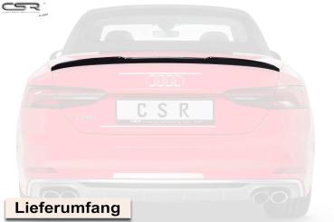 CSR Heckspoiler | Heckflügel mit ABE für Audi A5 F5 Cabrio HF628-S Strukturiert schwarz matt (keine Lackierung erforderlich)