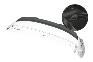 CSR Heckspoiler | Heckflügel mit ABE für Audi Q7 (4M) HF271-C Carbon Look Hochglanz (keine Lackierung erforderlich)