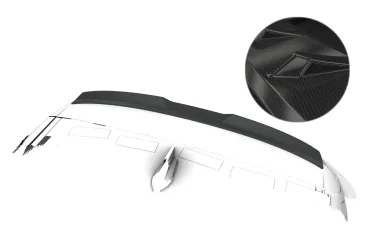 CSR Heckspoiler | Heckflügel mit ABE für Dacia Sandero Stepway / Sandero 3 (DJF) HF291-C Carbon Look Hochglanz (keine Lackierung erforderlich)