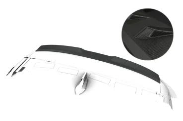 CSR Heckspoiler | Heckflügel mit ABE für Dacia Sandero Stepway / Sandero 3 (DJF) HF291-M Carbon Look matt strukturiert (keine Lackierung erforderlich)