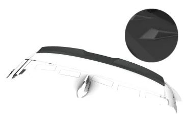 CSR Heckspoiler | Heckflügel mit ABE für Dacia Sandero Stepway / Sandero 3 (DJF) HF291-S Strukturiert schwarz matt (keine Lackierung erforderlich)