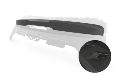 CSR Heckspoiler | Heckflügel mit ABE für Fiat 500 Cabrio HF990-M Carbon Look matt strukturiert (keine Lackierung erforderlich)