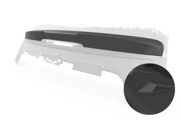 CSR Heckspoiler | Heckflügel mit ABE für Fiat 500 Cabrio HF990-S schwarz matt strukturiert (keine Lackierung erforderlich)