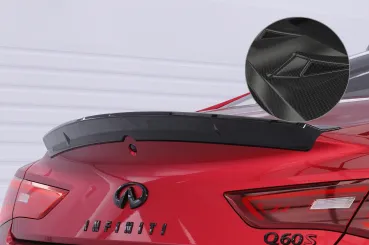 CSR Heckspoiler | Heckflügel mit ABE für Infiniti Q60 HF036-C Carbon Look glänzend (keine Lackierung erforderlich)