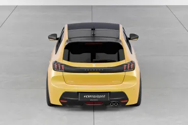 CSR Heckspoiler | Heckflügel mit ABE für Peugeot 208 II HF057-G Glossy schwarz Hochglanz (keine Lackierung erforderlich)