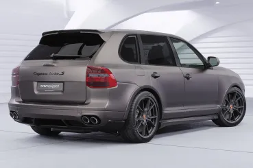 CSR Heckspoiler | Heckflügel mit ABE für Porsche Cayenne (Typ 9PA) Turbo HF137-S schwarz matt strukturiert (keine Lackierung erforderlich)