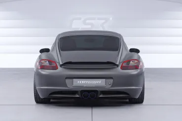 CSR Heckspoiler | Heckflügel mit ABE für Porsche Cayman 987c HF901-C Carbon Look Hochglanz (keine Lackierung erforderlich)