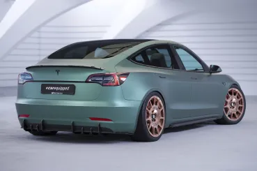 CSR Heckspoiler | Heckflügel mit ABE für Tesla Model 3 HF792-M Carbon Look matt strukturiert (keine Lackierung erforderlich)