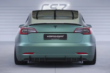 CSR Heckspoiler | Heckflügel mit ABE für Tesla Model 3 HF792-S Strukturiert schwarz matt (keine Lackierung erforderlich)