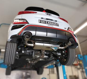 Fox Endschalldämpfer für Hyundai Kona N – Ausgang rechts/links – 1x130 mm (Typ 14)