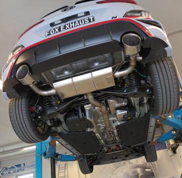 Fox Endschalldämpfer für Hyundai Kona N – Ausgang rechts/links – 160x130 mm (Typ 38)