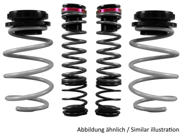 LOWTEC GewindeFedern Kit VA+HA für VOLKSWAGEN T-Roc Cabrio A1 1,0 (19-) – Tieferlegung VA 20-45 / HA 20-45 mm – Art.-Nr. 61870G
