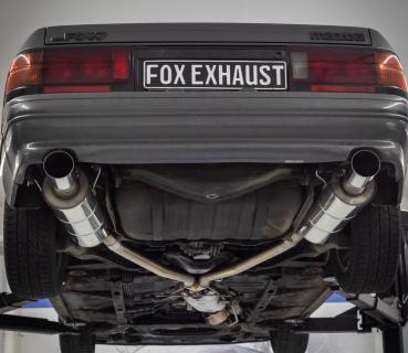 Fox Endschalldämpfer 1x100 Typ 10 rechts/links für Mazda RX-7 FC – Edelstahl, EG-Gutachten
