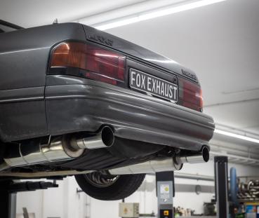 Fox Endschalldämpfer 1x100 Typ 10 rechts/links für Mazda RX-7 FC – Edelstahl, EG-Gutachten