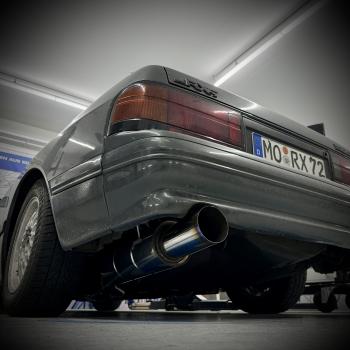 Fox Endschalldämpfer JDM Style 1x114 Typ 10 colouriert für Mazda RX-7 FC – Edelstahl, nur Rennsport