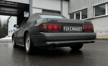 Fox Endschalldämpfer JDM Style 1x114 Typ 10 colouriert für Mazda RX-7 FC – Edelstahl, nur Rennsport