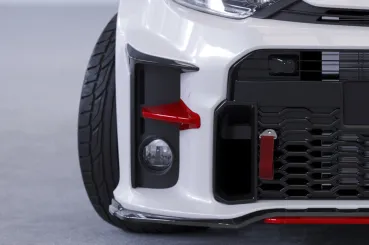 CSR Performance Flaps mit ABE für Toyota GR Yaris (XP21) FP017-M Carbon Look matt strukturiert (keine Lackierung erforderlich)