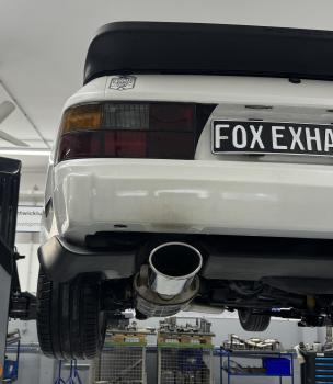 Fox passend für Porsche 944 Halbanlage bestehend aus End- und Vorschalldämpfer - Endrohr 140x90 Typ 44 PO050001-751-HA