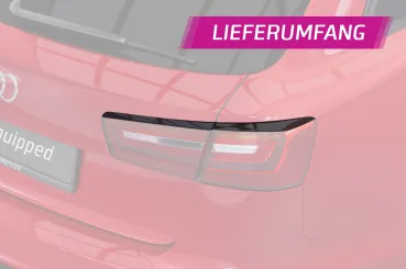 CSR Rücklichtblenden für Audi A6 C7 (Typ 4G) Avant RB018-G Glossy schwarz Hochglanz (keine Lackierung erforderlich)
