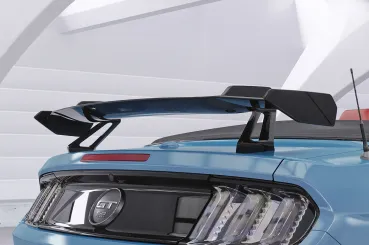 CSR Schwanenhals Heckflügel mit ABE für Ford Mustang MK6 Cabrio SHF047-D01-C mit Carbon-Flügelbrett