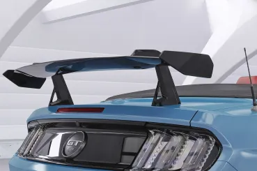 CSR Schwanenhals Heckflügel mit ABE für Ford Mustang MK6 Cabrio SHF047-D02-C mit Carbon-Flügelbrett