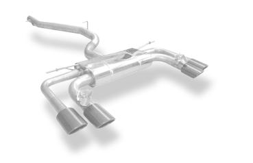 Fox passend für Cupra Ateca/ Seat Ateca Cupra 4x4 - 5FP Halbanlage ab Kat - 2x106x71 Typ 32 rechts/links Schwarz emalliert - mit 2 elektronischen Klappen  SE100035-346S