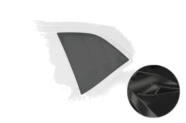 CSR Seitenscheibenblenden für Dodge Challenger (3.Gen) SSB026-G Glossy schwarz Hochglanz (keine Lackierung erforderlich)