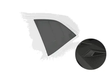 CSR Seitenscheibenblenden für Dodge Challenger (3.Gen) SSB026-M Carbon Look matt strukturiert (keine Lackierung erforderlich)