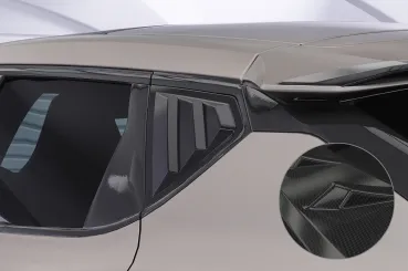CSR Seitenscheibenblenden mit ABE für Kia EV6 SSB028-C Carbon Look glänzend (keine Lackierung erforderlich)