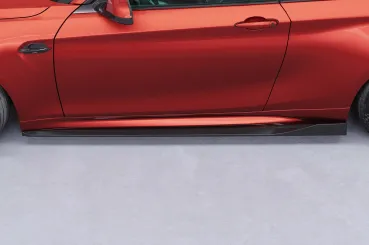 CSR Seitenschweller mit ABE für BMW M2 F87 SS553-G Glossy schwarz Hochglanz (keine Lackierung erforderlich)