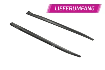 CSR Seitenschweller mit ABE für Mercedes Benz C-Klasse W206 / S206 SS554-S Strukturiert schwarz matt (keine Lackierung erforderlich)
