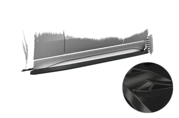 CSR Seitenschweller mit ABE für Mercedes Benz C-Klasse W206 / S206 SS554-G Glossy schwarz Hochglanz (keine Lackierung erforderlich)