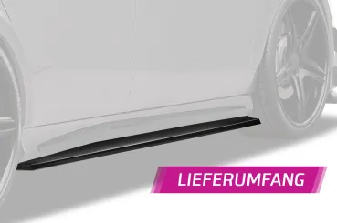 CSR Seitenschweller mit ABE für Mercedes-Benz CLA C117 X117 SS448-L Lackierung erforderlich (schwarz matt)