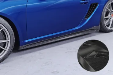 CSR Seitenschweller mit ABE für Porsche Cayman 987C SS559-C Carbon Look Hochglanz (keine Lackierung erforderlich)