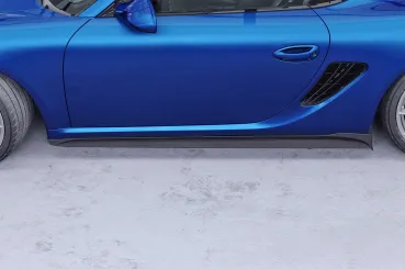 CSR Seitenschweller mit ABE für Porsche Cayman 987C SS559-G Glossy schwarz Hochglanz (keine Lackierung erforderlich)