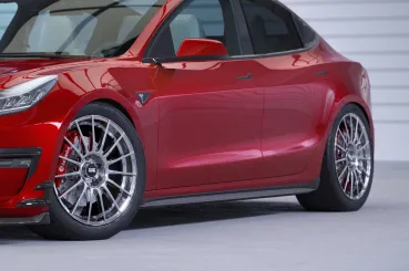 CSR Seitenschweller mit ABE für Tesla Model 3 SS474-G Glossy schwarz glänzend (keine Lackierung erforderlich)